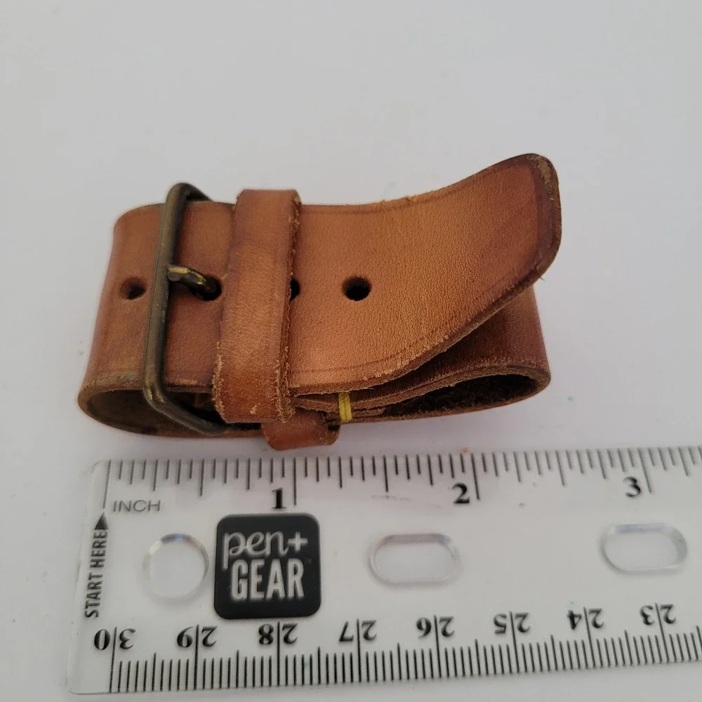 Louis Vuitton Vintage Vachetta Leather Luggage Tag Replacement Strap Brown
